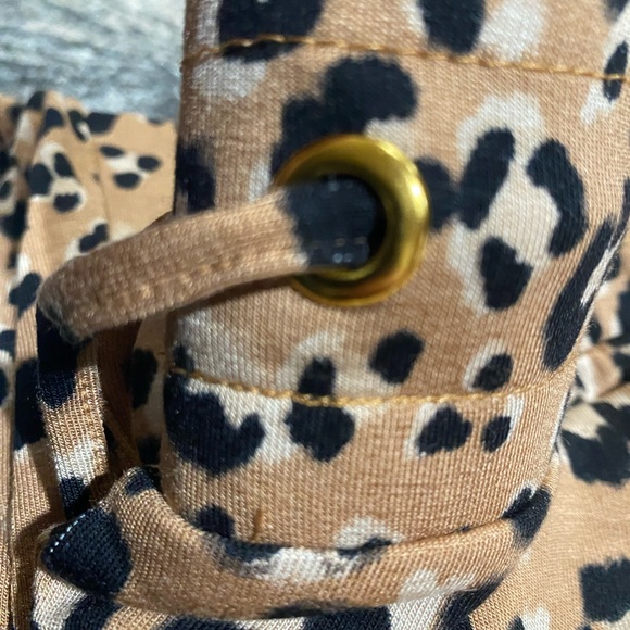 NWT Skinnygirl Animal Print Joggers. 2 side Pockets, Elastic Band, metal Tassel - Picture 7 of 10